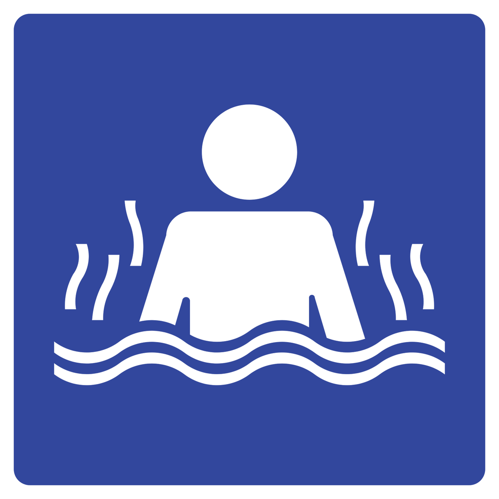 SEÑAL SIT-14 (AGUAS TERMALES) (Ingeniería, PTR, 61 X 61 CM)