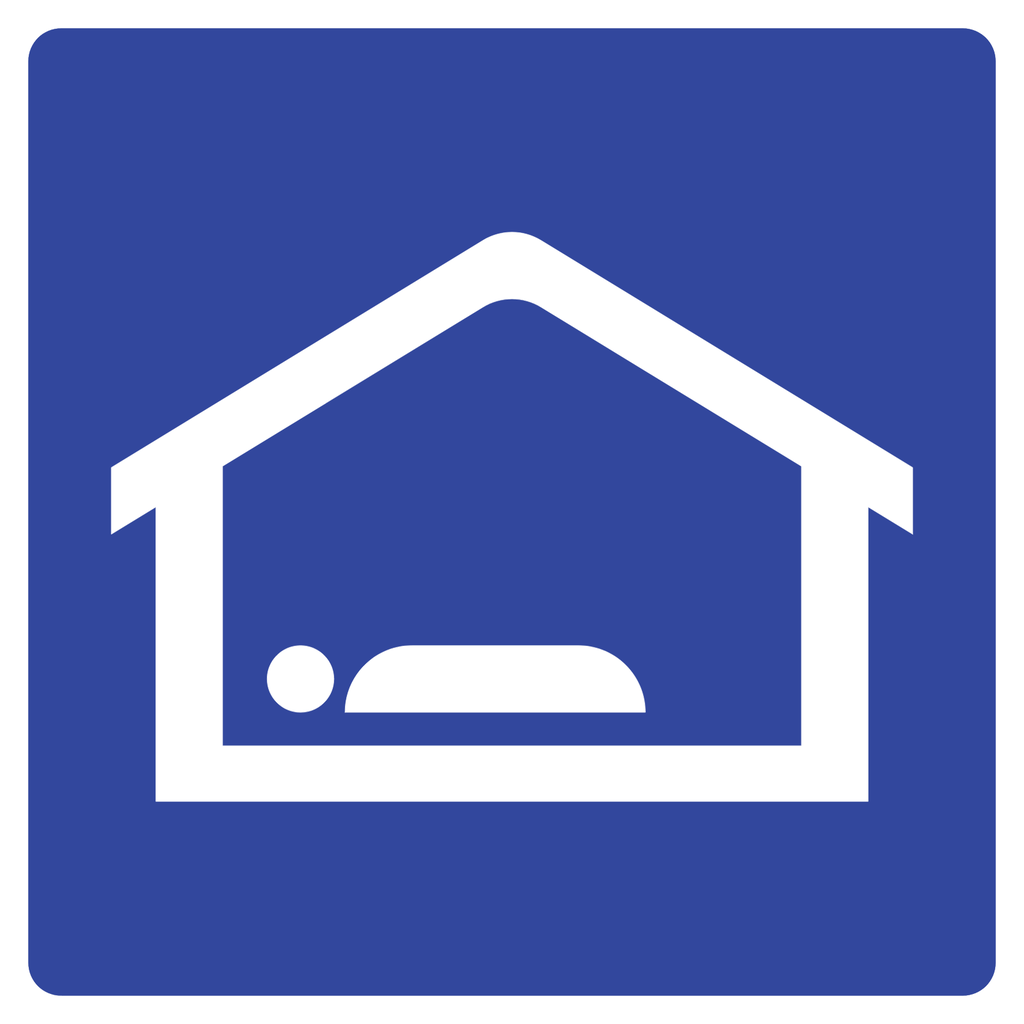 Señal SIS-2 Albergue (Ingeniería, PTR, 61 X 61 CM)