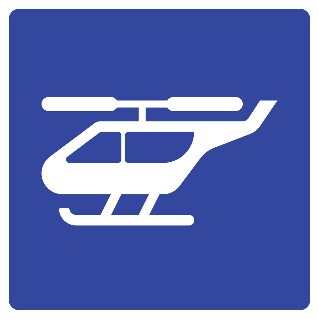 Señal SIS-12 Helipuerto (Ingeniería, PTR, 61 X 61 CM)