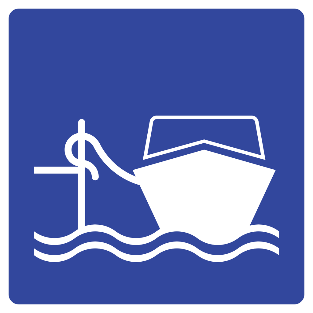 Señal SIS-18 Muelle-embarcadero (Ingeniería, PTR, 61 X 61 CM)