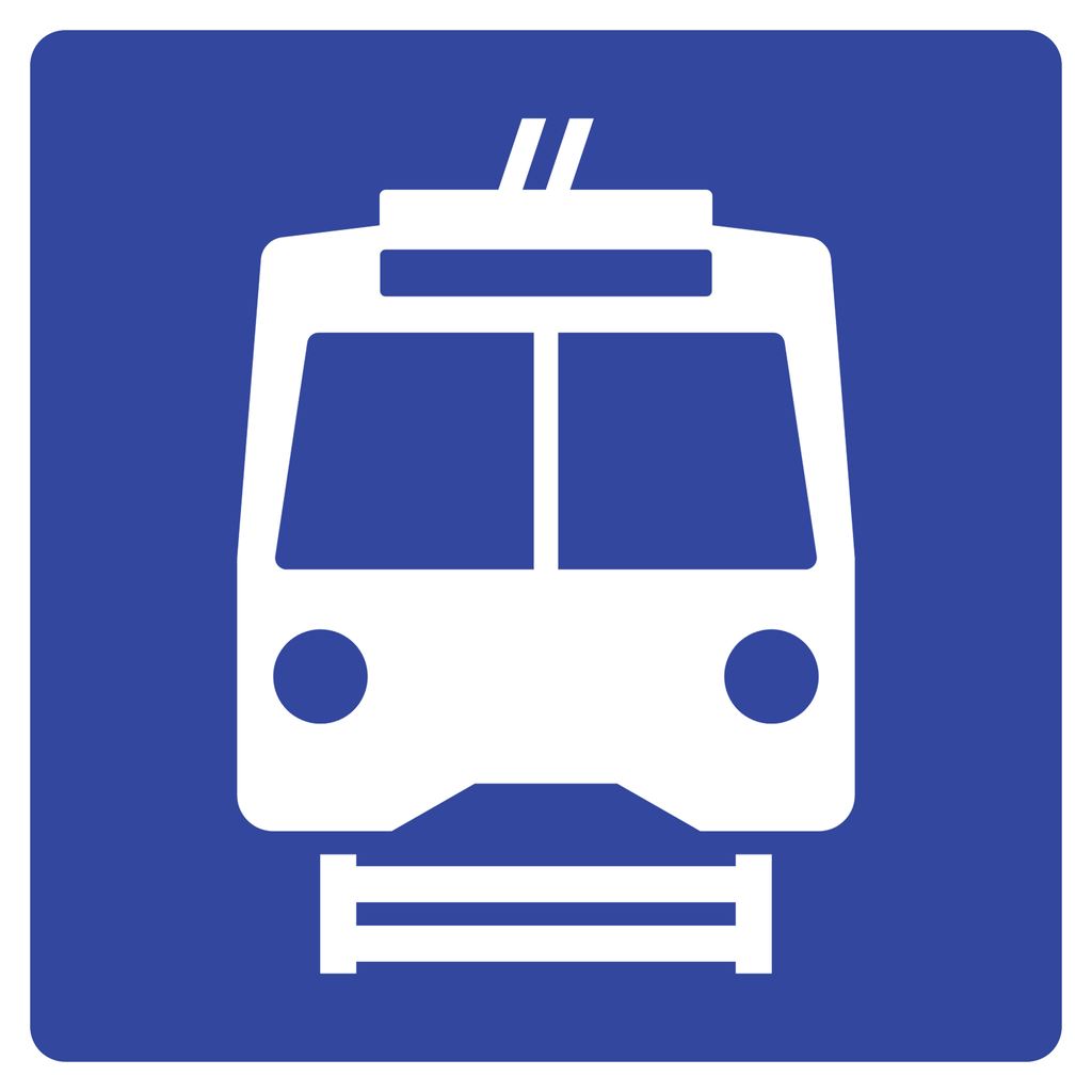 Señal SIS-20 Estación de tren ligero (Ingeniería, PTR, 61 X 61 CM)