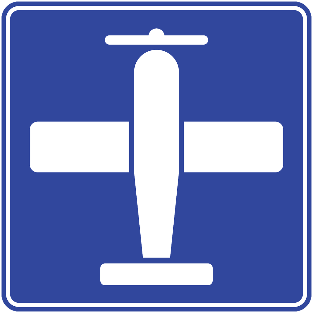 Señal SIS-28 Aeropuerto corto alcance (Ingeniería, PTR, 61 X 61 CM)