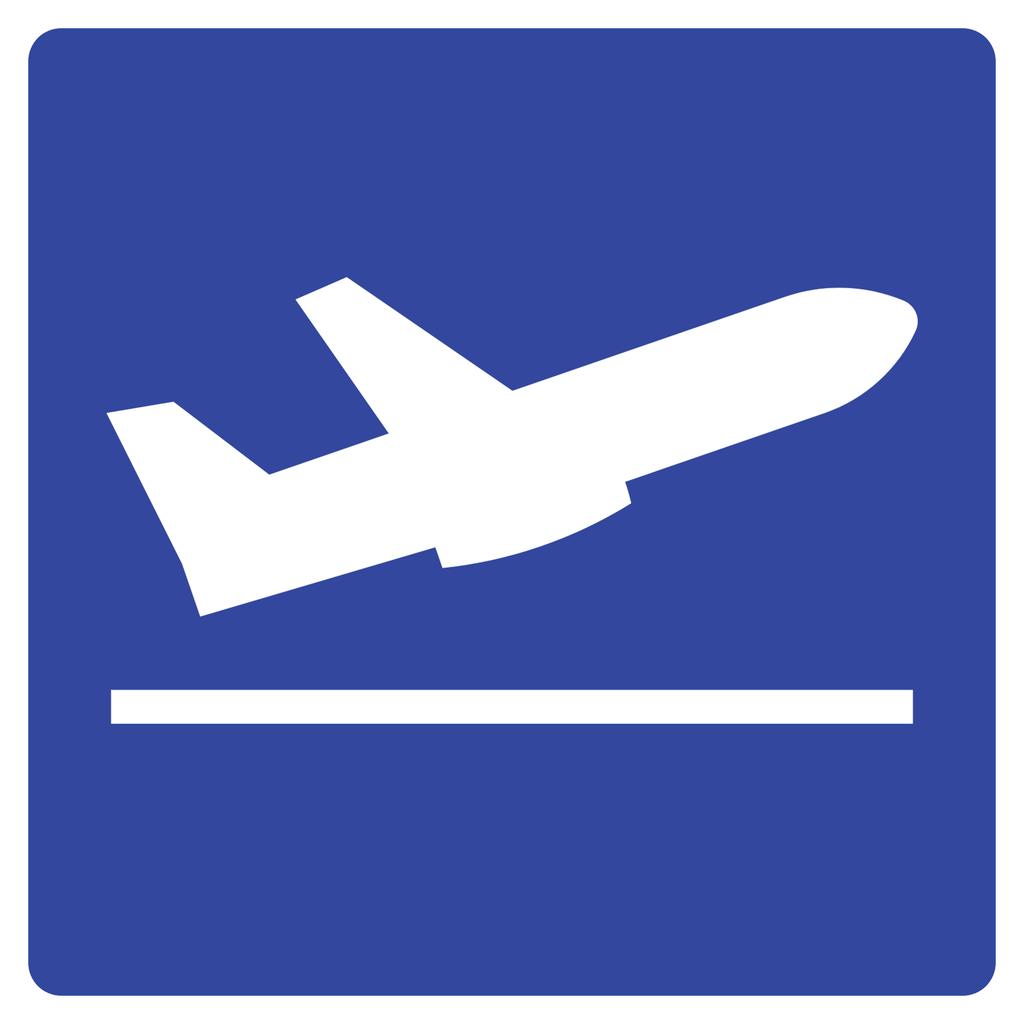 Señal SIS-32 Aeropuerto salida (Ingeniería, PTR, 61 X 61 CM)