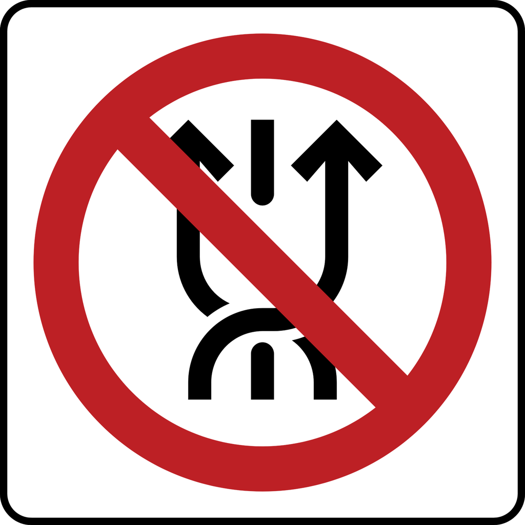 Señal SR-35B Prohibido cambiar de vía