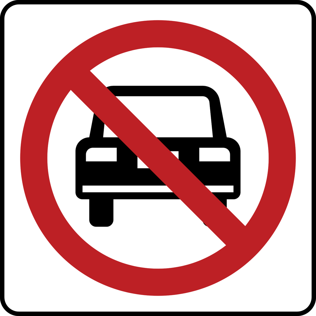 Señal SR-32A7 Prohibido Tránsito de Automóviles