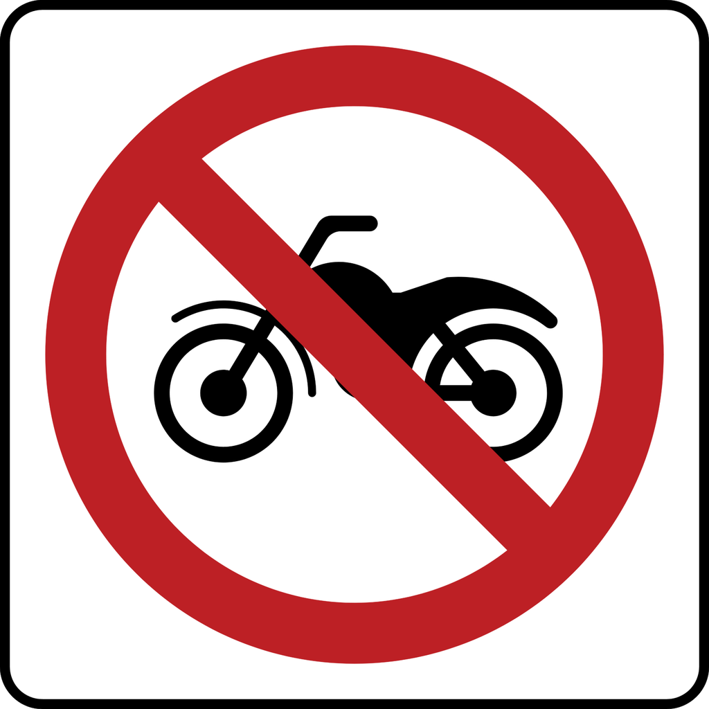 Señal SR-32A6 Prohibido Tránsito de Motocicletas