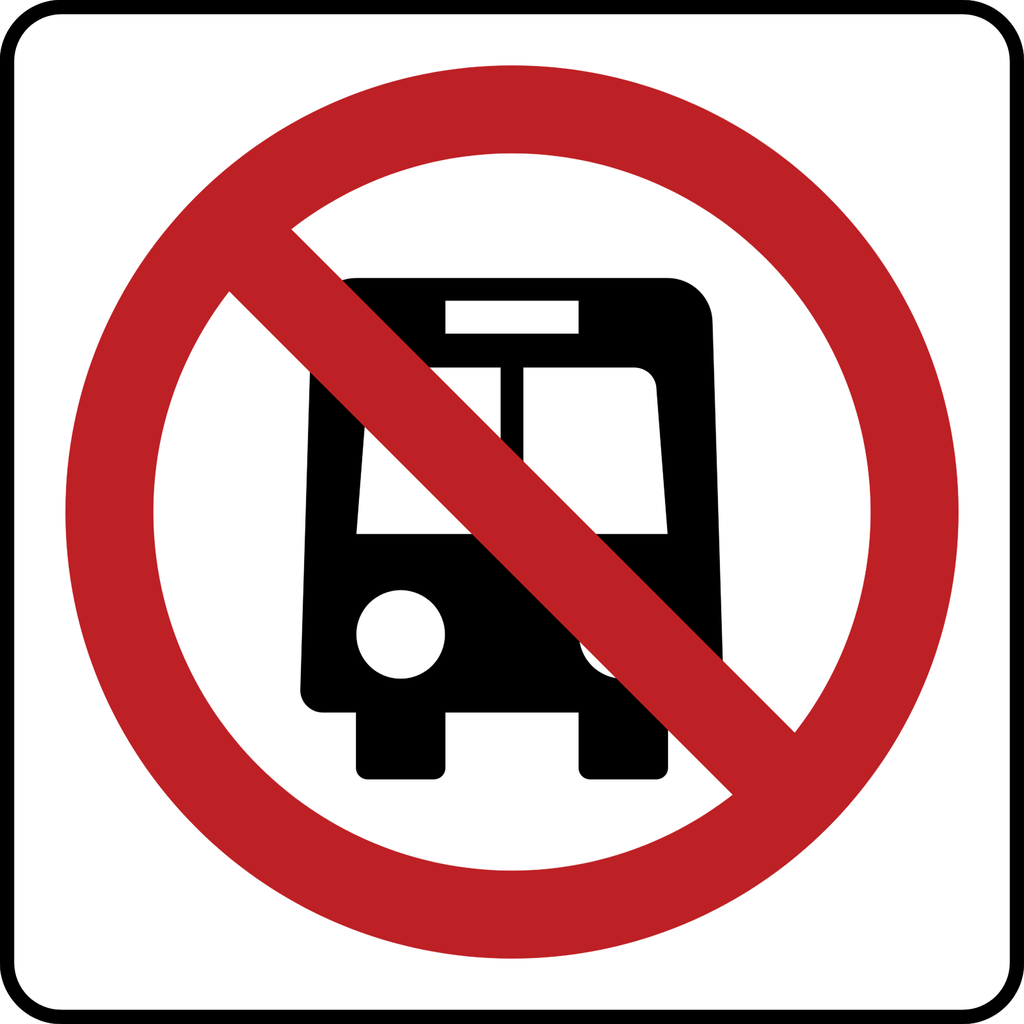 Señal SR-32A3 Prohibido Tránsito de Transporte Público de Pasajeros