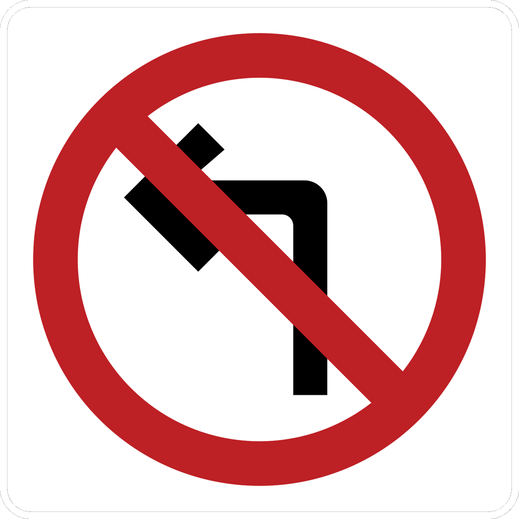 Señal SR-23A Prohibida la Vuelta (Ingeniería, PTR, 61 X 61 CM)