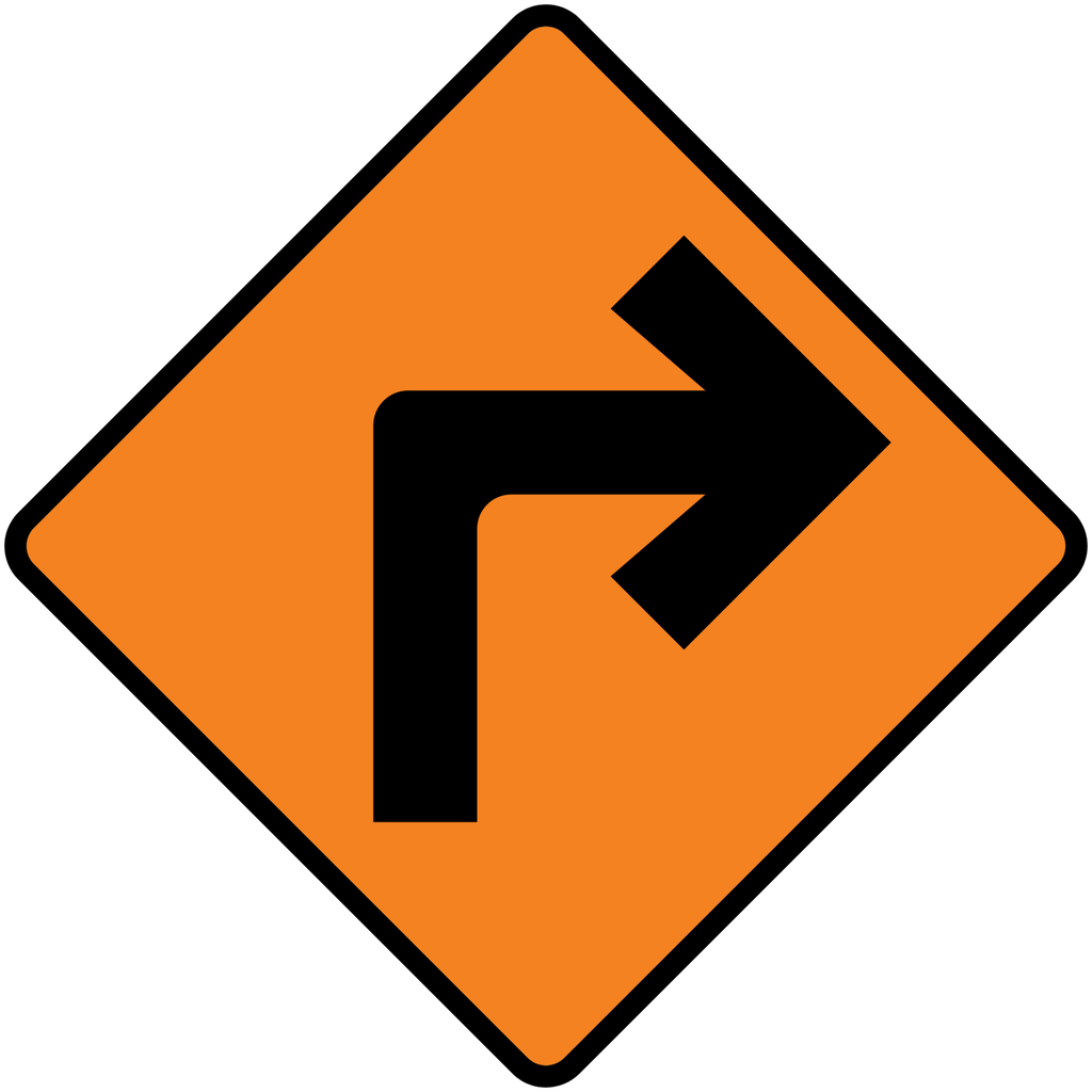Señal SPP-7 Curva cerrada (Ingeniería, PTR, 61 X 61 CM)