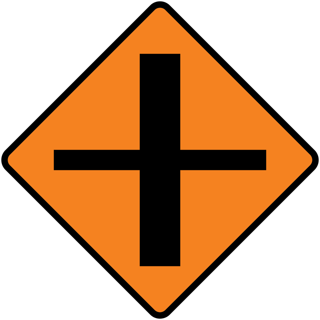 Señal SPP-11 Intersección a nivel (Ingeniería, PTR, 61 X 61 CM)