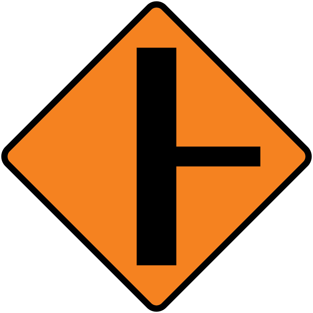 Señal SPP-12 Intersección en T (Ingeniería, PTR, 61 X 61 CM)