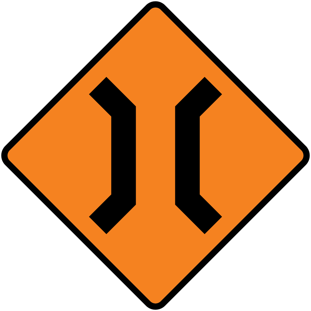 Señal SPP-23 Puente angosto (Ingeniería, PTR, 61 X 61 CM)
