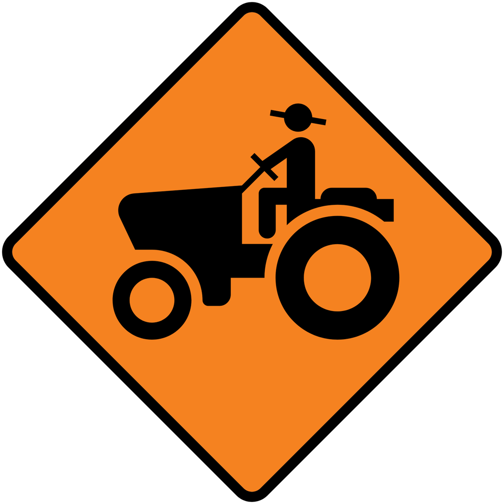 Señal SPP-36 Vehículos agrícolas (Ingeniería, PTR, 61 X 61 CM)