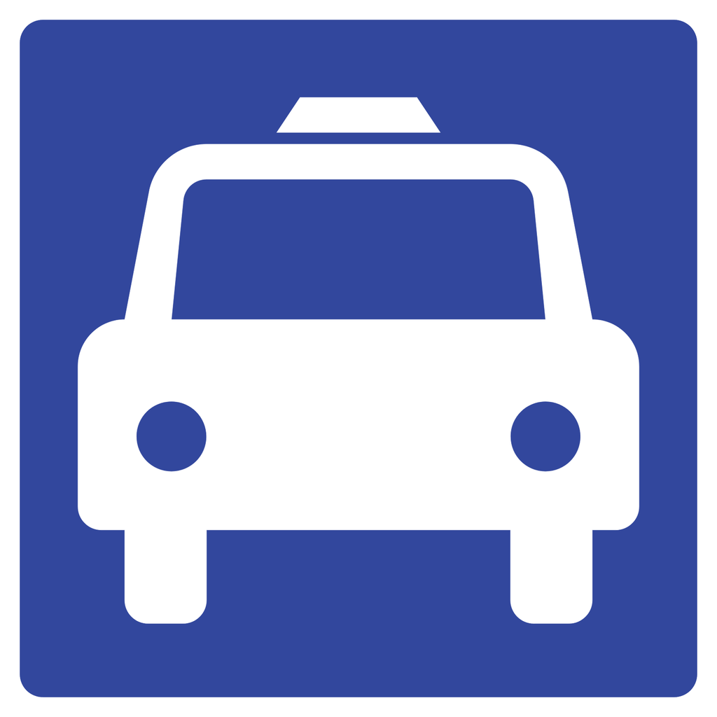 Señal SIS-24C Sitio de taxi (Ingeniería, PTR, 61 X 61 CM)