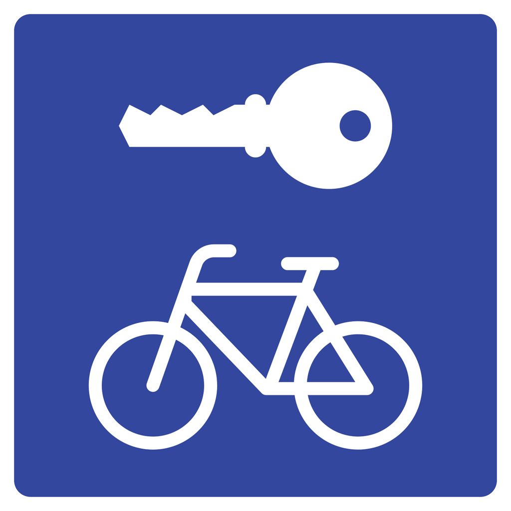 Señal SIS-53A Estación de bicicletas públicas (Ingeniería, PTR, 61 X 61 CM)