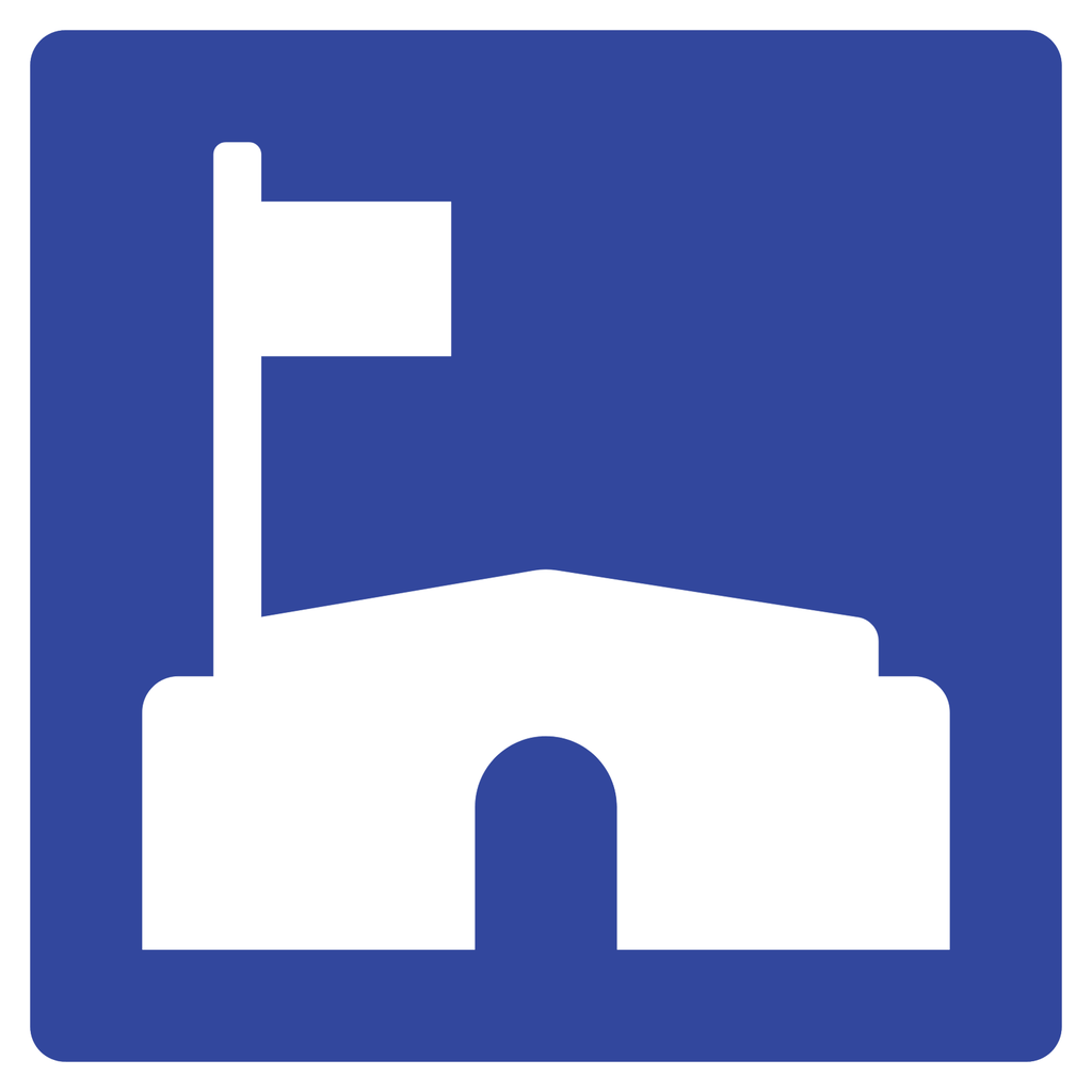 Señal SIS-73 Embajada (Ingeniería, PTR, 61 X 61 CM)