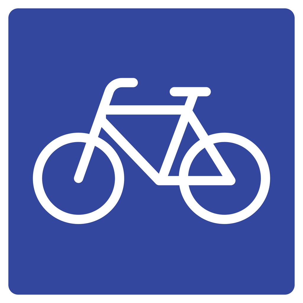 Señal SIS-81 Vía ciclista (Ingeniería, PTR, 61 X 61 CM)