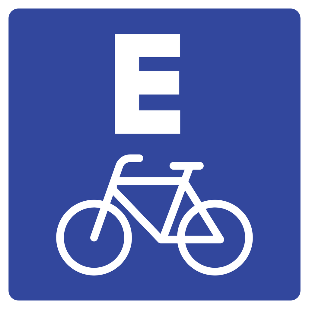 Señal SIS-8B Estacionamiento para bicicletas (Ingeniería, PTR, 61 X 61 CM)