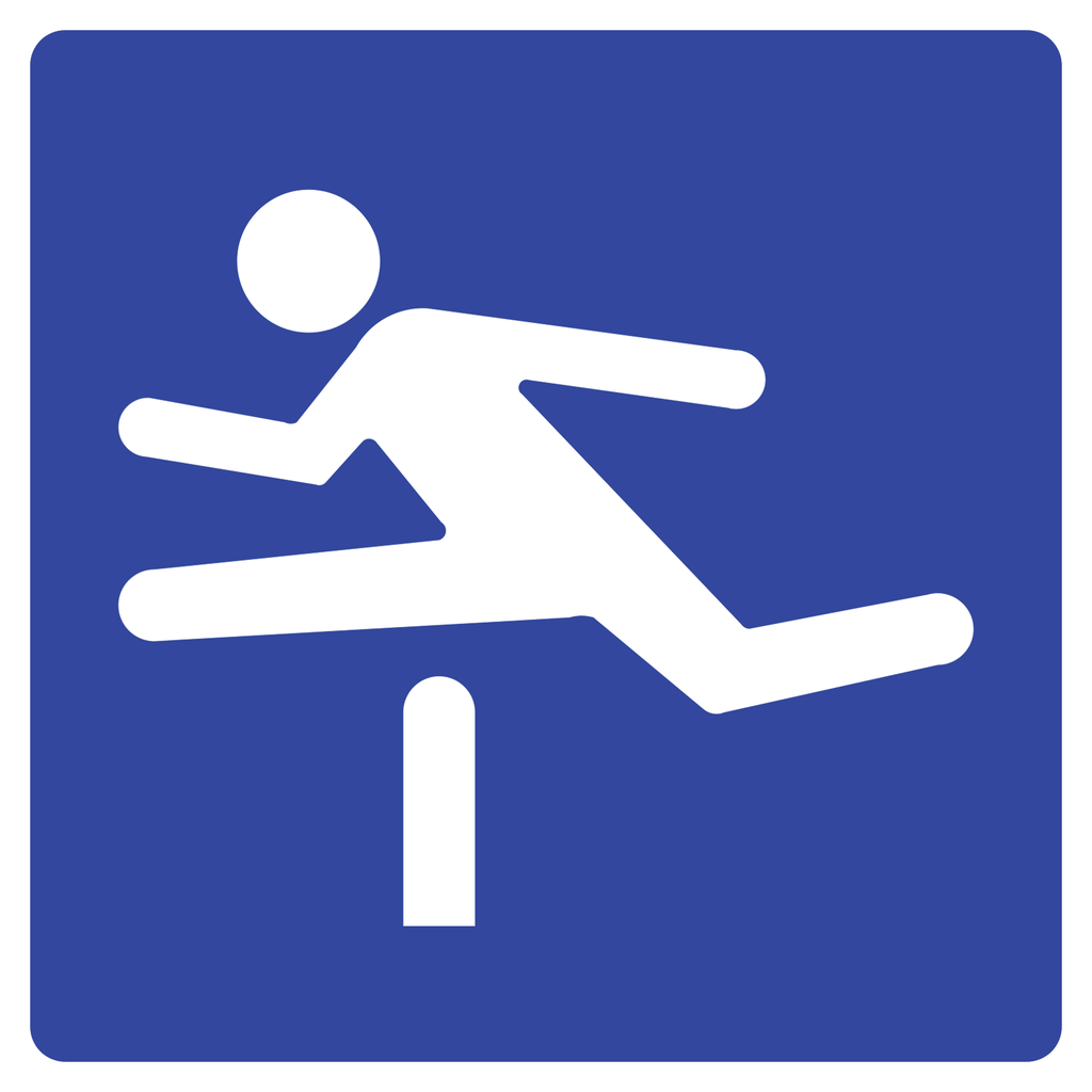 Señal SIT-63 Atletismo (Ingeniería, PTR, 61 X 61 CM)