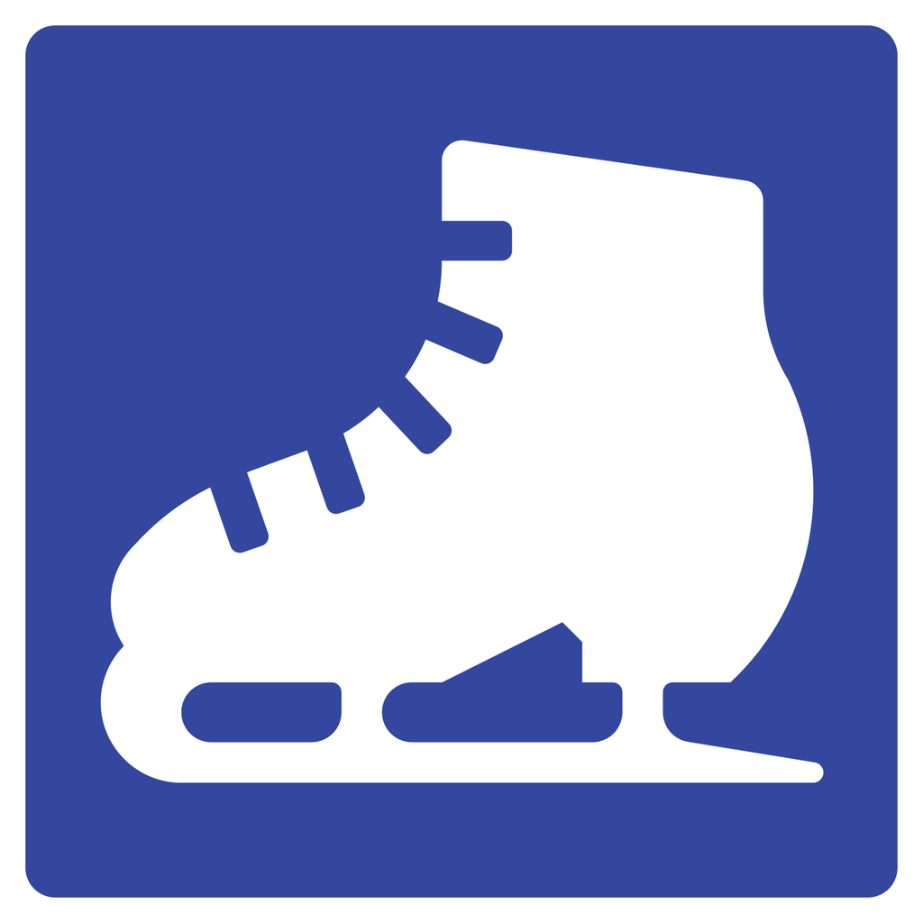 Señal SIT-69 Patinaje sobre hielo (Ingeniería, PTR, 61 X 61 CM)
