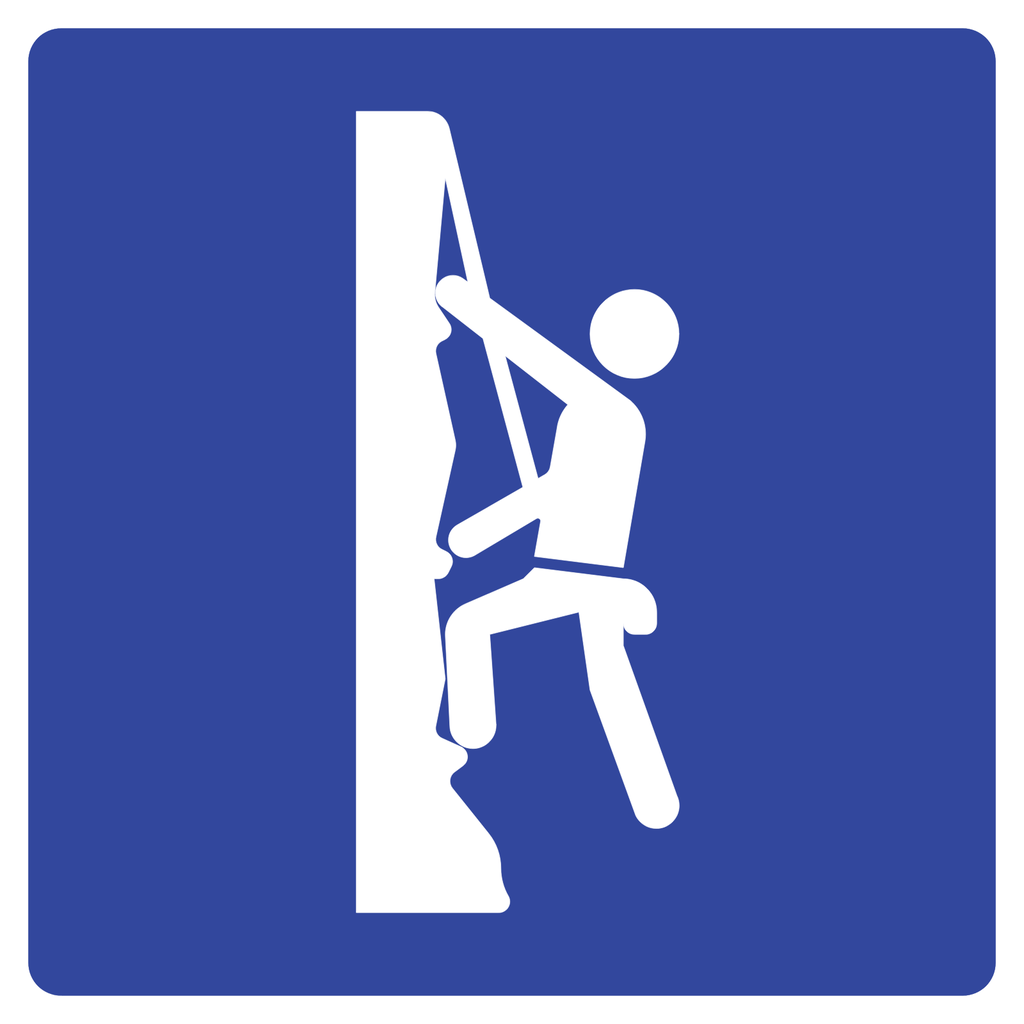 Señal SIT-72 Escalada en roca (Ingeniería, PTR, 61 X 61 CM)