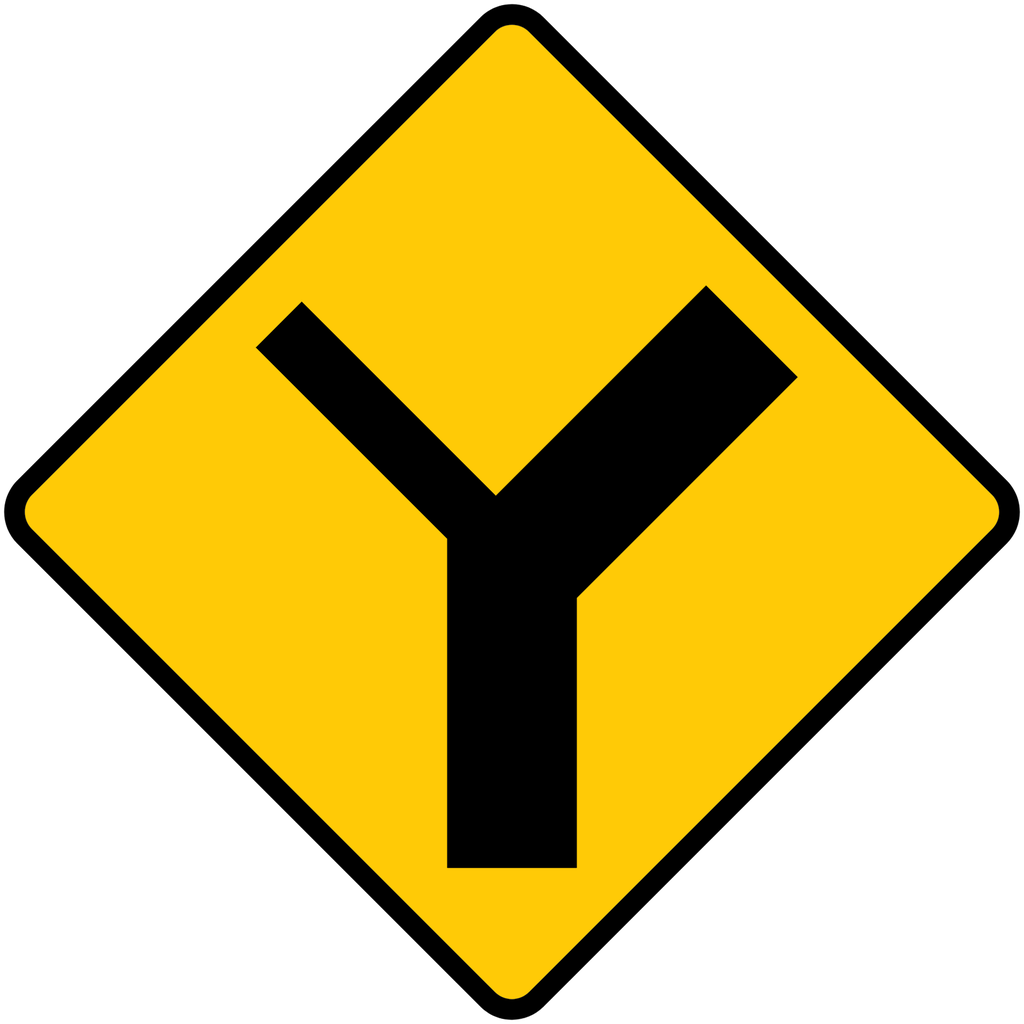 Señal SP-15A Intersección en y