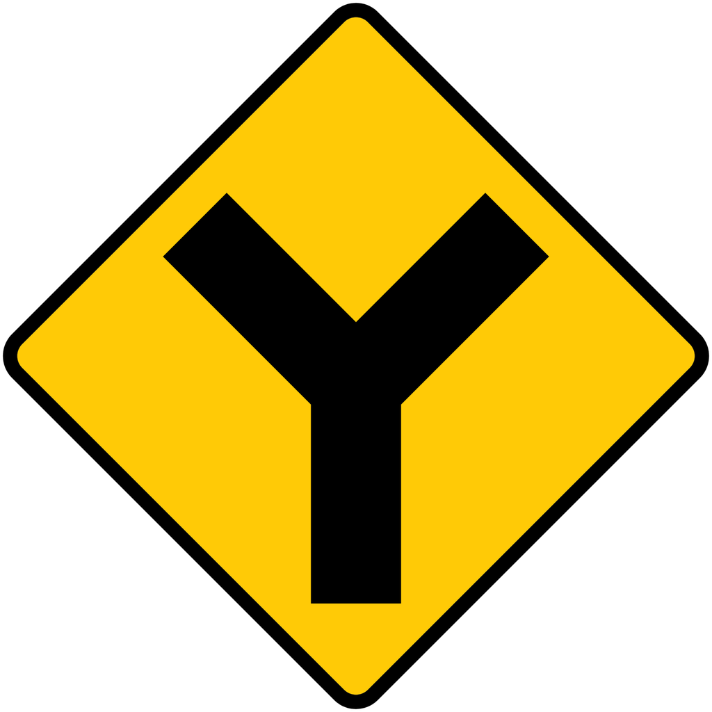 Señal SP-15B Intersección en y