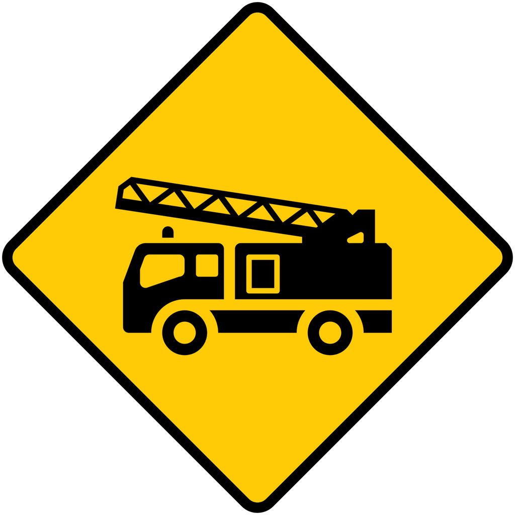 Señal SP-52B Vehículos de Emergencia (Ingeniería, PTR, 61 X 61 CM)