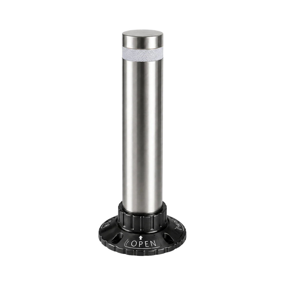 Bolardo Acero Inoxidable 6” con Reflejante
