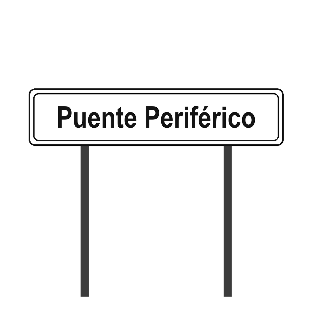Señal SIG-8 Infraestructura o Equipamiento (Ingeniería, PTR, 30 X 147 CM)
