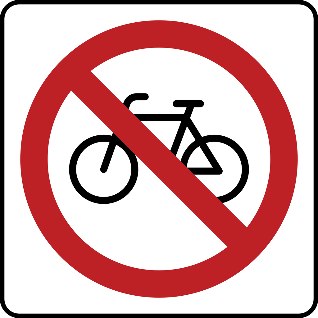 Calcomanía para Señal SR-30A Prohibida la circulación de bicicletas