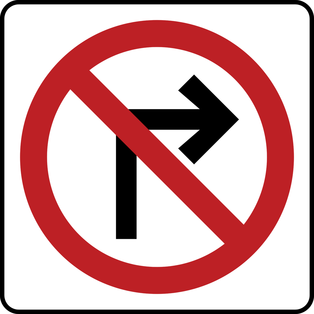TABLERO PARA SR-23 PROHIBIDA LA VUELTA (Ingeniería, 61 X 61 CM)