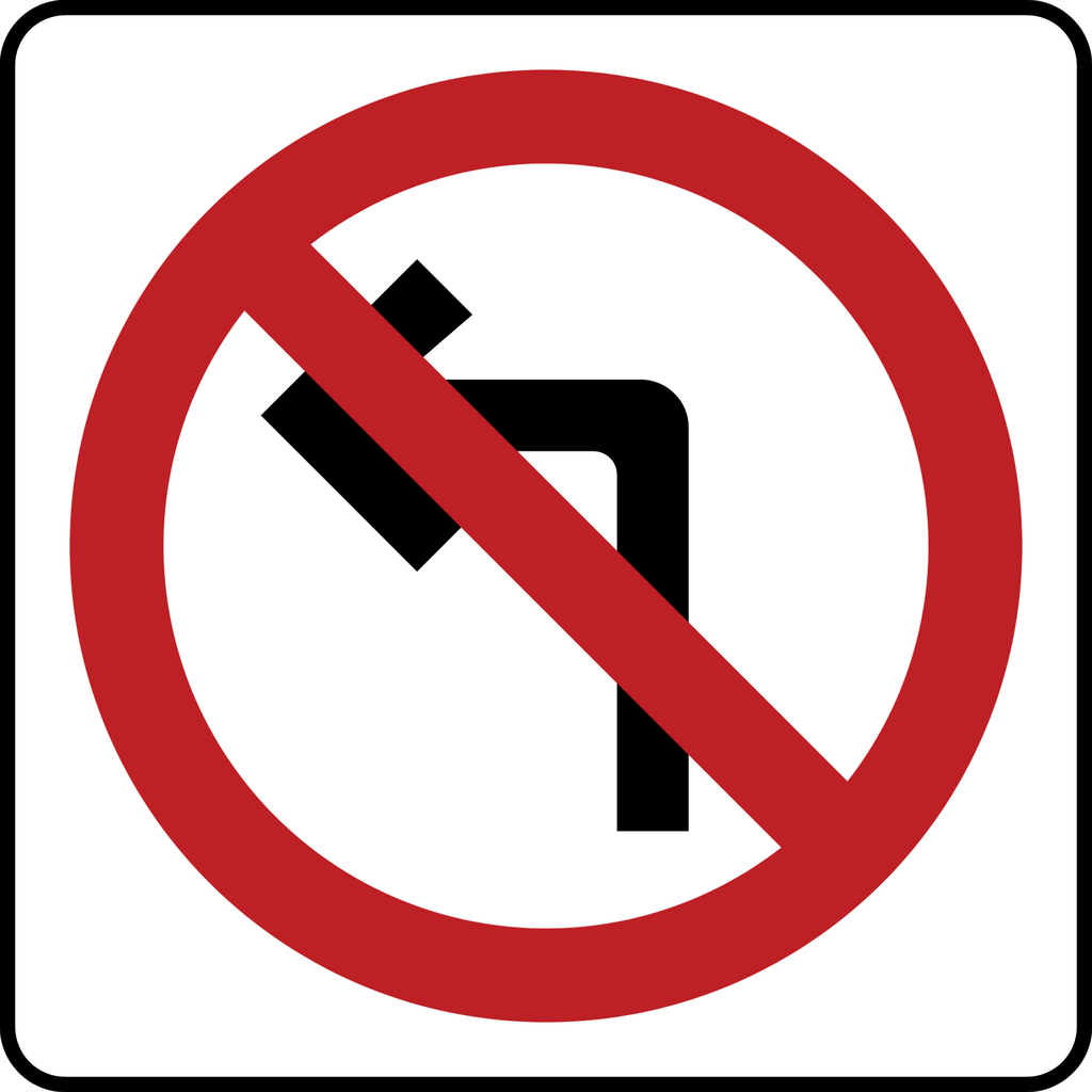 TABLERO PARA SR-23A PROHIBIDA LA VUELTA (Ingeniería, 61 X 61 CM)