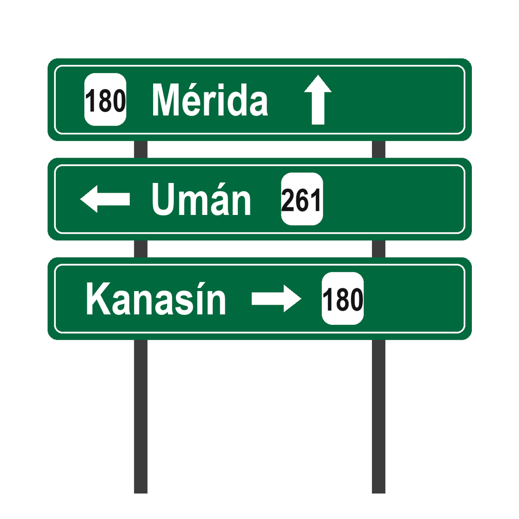 Señal SID-10 Cruce - 3 Tableros (Ingeniería, PTR, 30 X 147 CM)