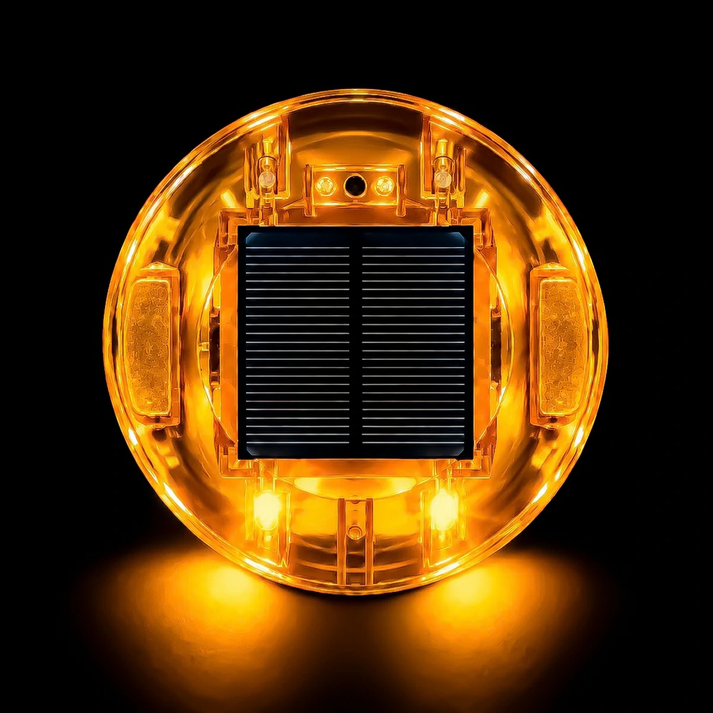 Botón 130 Solar (02 Leds en 01 Cara – Rojo)
