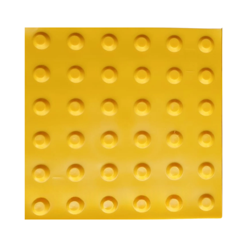 Piso podotáctil de PVC con puntos 30 x 30 cm