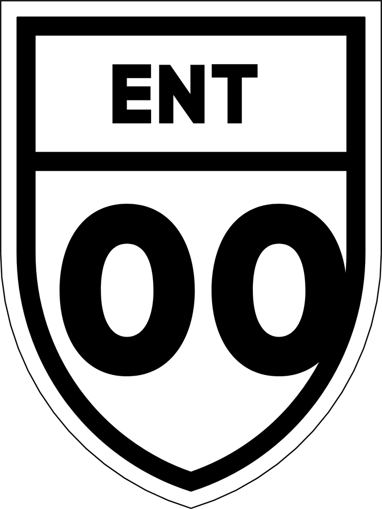 Calcomanía para Señal SII-9 Escudo de Carretera Estatal 60 X 45 CM