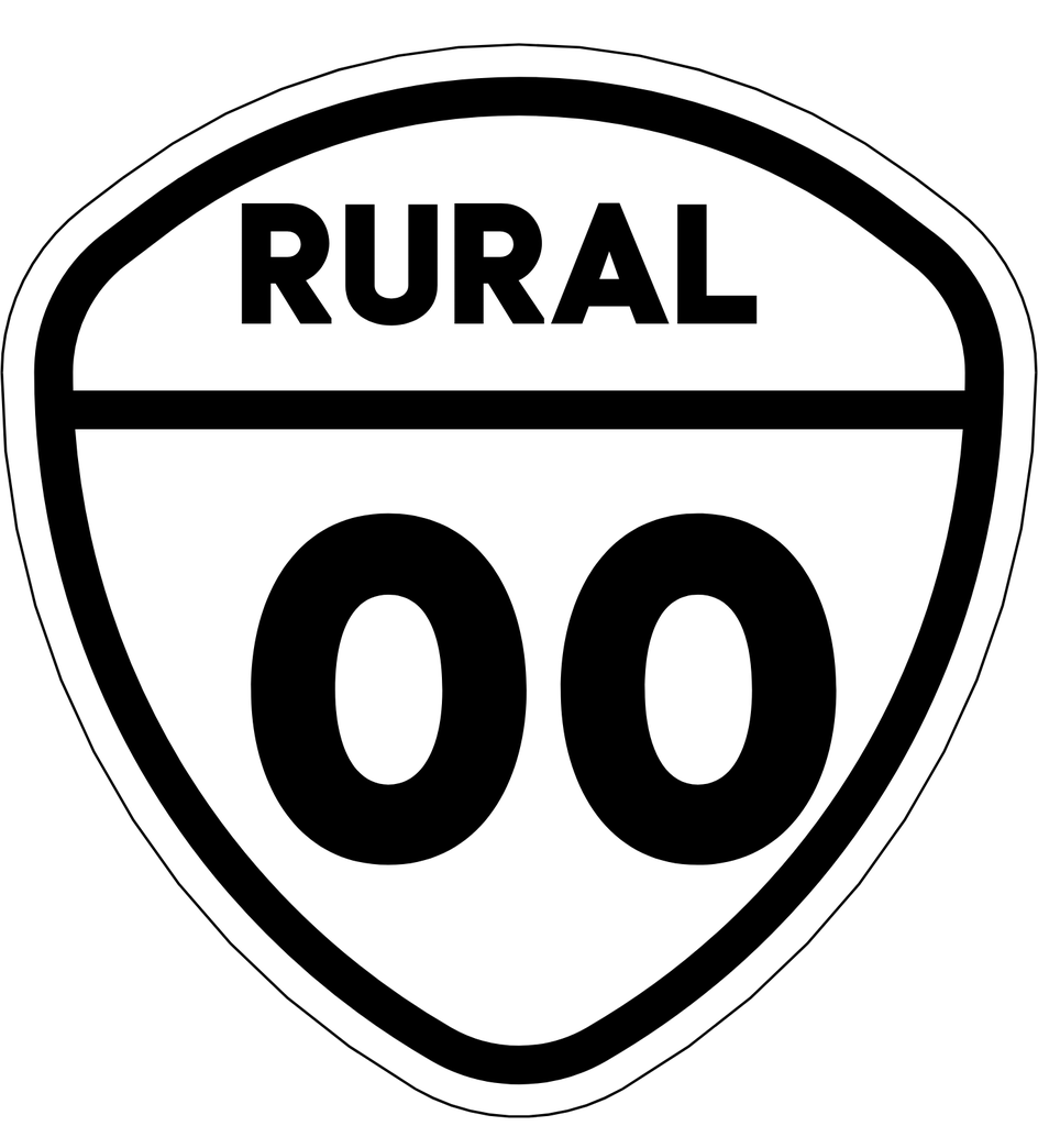 Calcomanía para Señal SII-10 Escudo de Carretera Rural 62.2 X 60 CM
