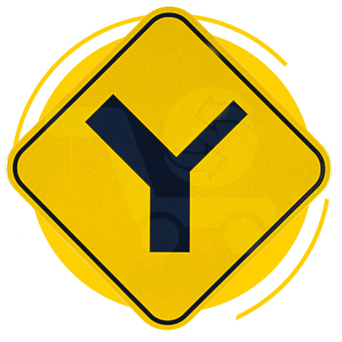 SEÑAL SP-15 (INTERSECCIÓN EN Y) (INGENIERIA, ANGULAR, CAL 16, CON ANTIGRAFITI, CIUDAD, 61 X 61 CM)