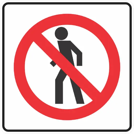 SEÑAL SR-31 (PROHIBIDA LA CIRCULACIÓN DE PEATONES)