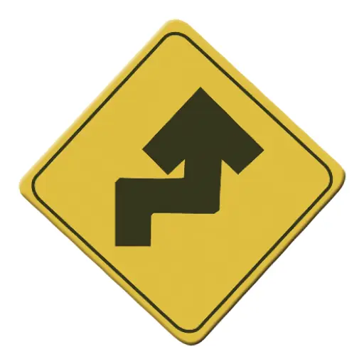 SEÑAL SP-09 (CURVA INVERSA CERRADA)